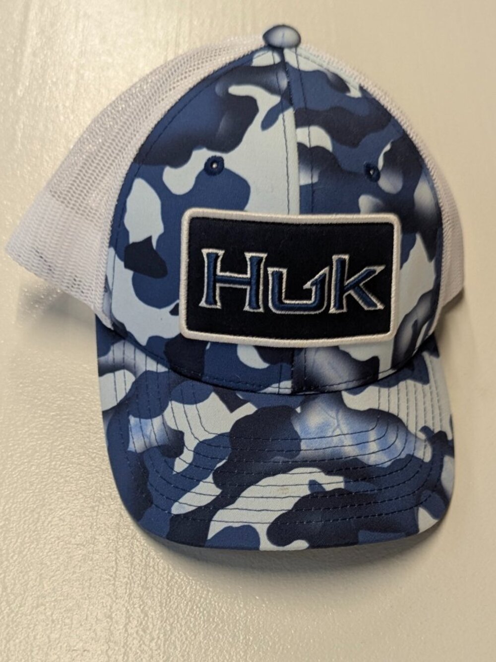 Huk Blue Camo Trucker Hat One Size Fits Most